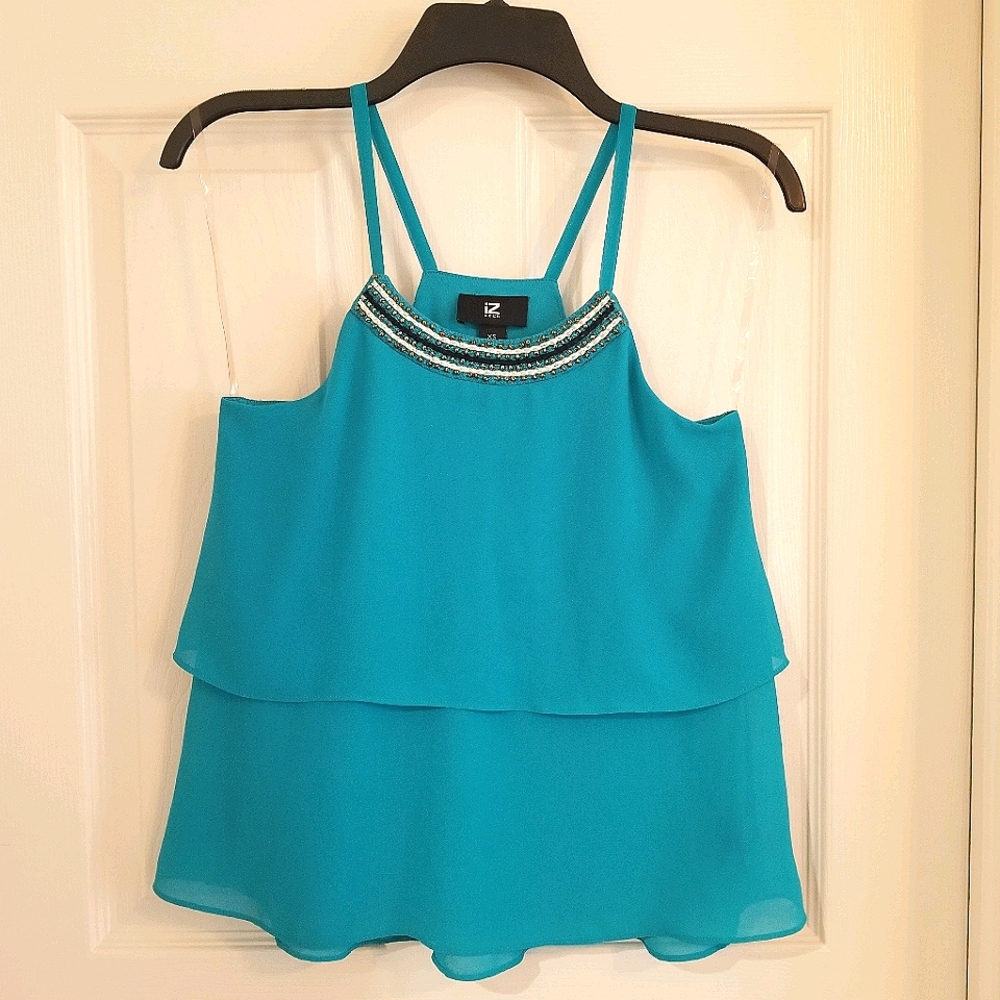 🗣️3 for 15! Elegant Teal Razorback Tank Top